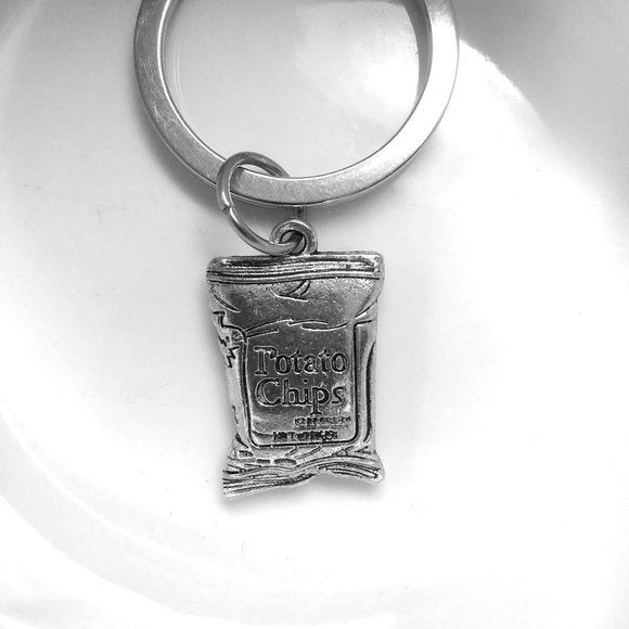 Miniature Bag of Chips Junk Food Snack Food Lovers Charm gift key ring keychain - Picture 2 of 3